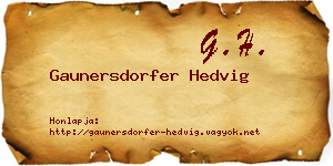 Gaunersdorfer Hedvig névjegykártya